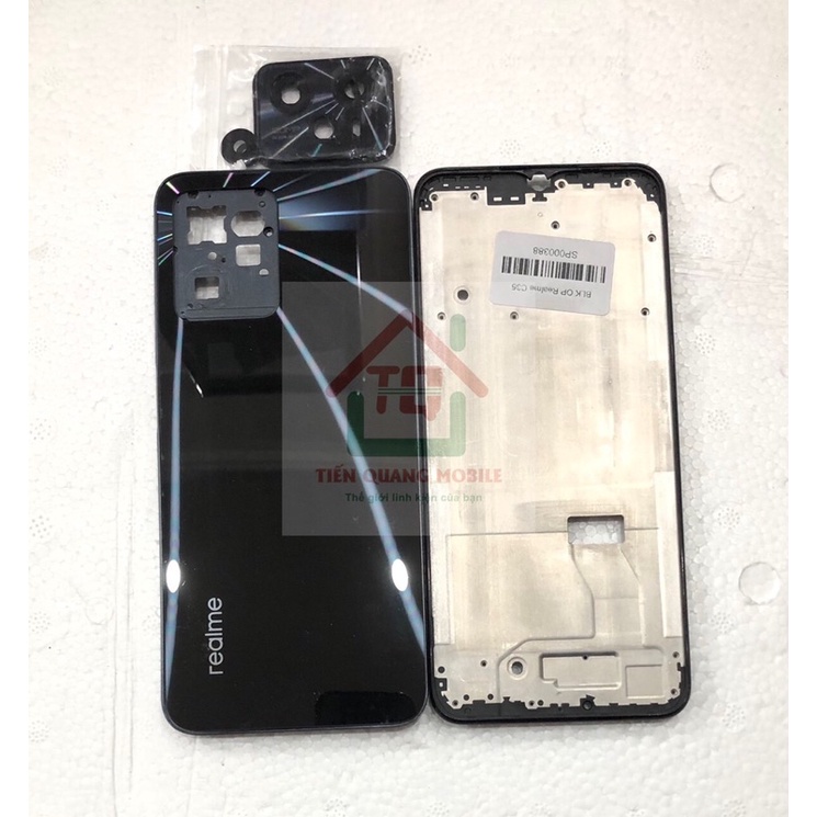 Bộ vỏ Oppo Realme C35 (gồm vỏ, khung xương, kính cam, khe sim)