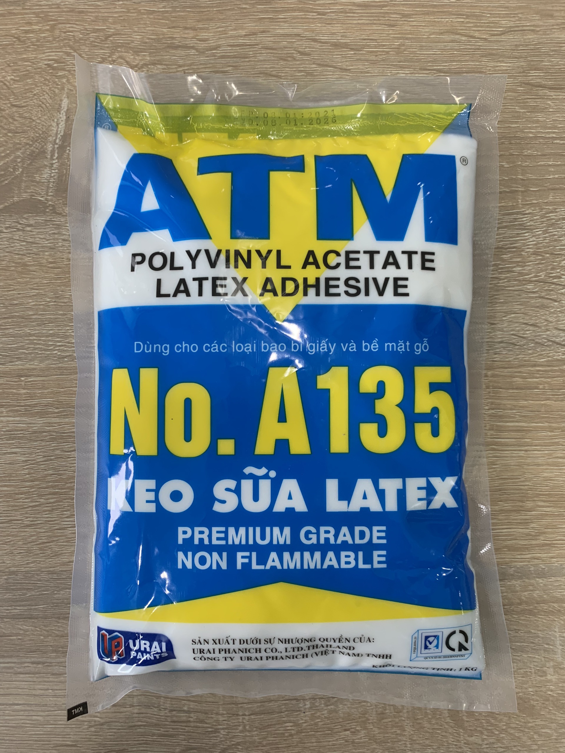Keo sữa atm 1kg nguyên liệu làm slime, keo sữa atm dán giấy túi 1kg cao cấp