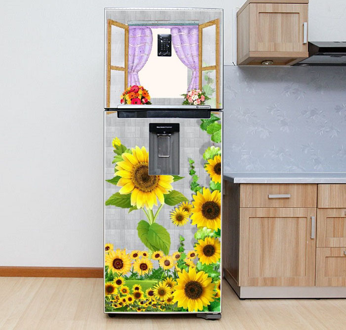 [HCM]Decal dán trang trí tủ lạnh - Khung cửa sổ - Chất liệu cao cấp