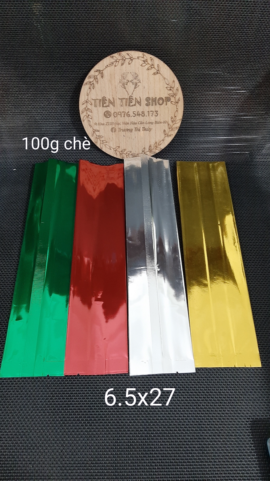 10 chiếc túi chân không đựng 1 lạng chè