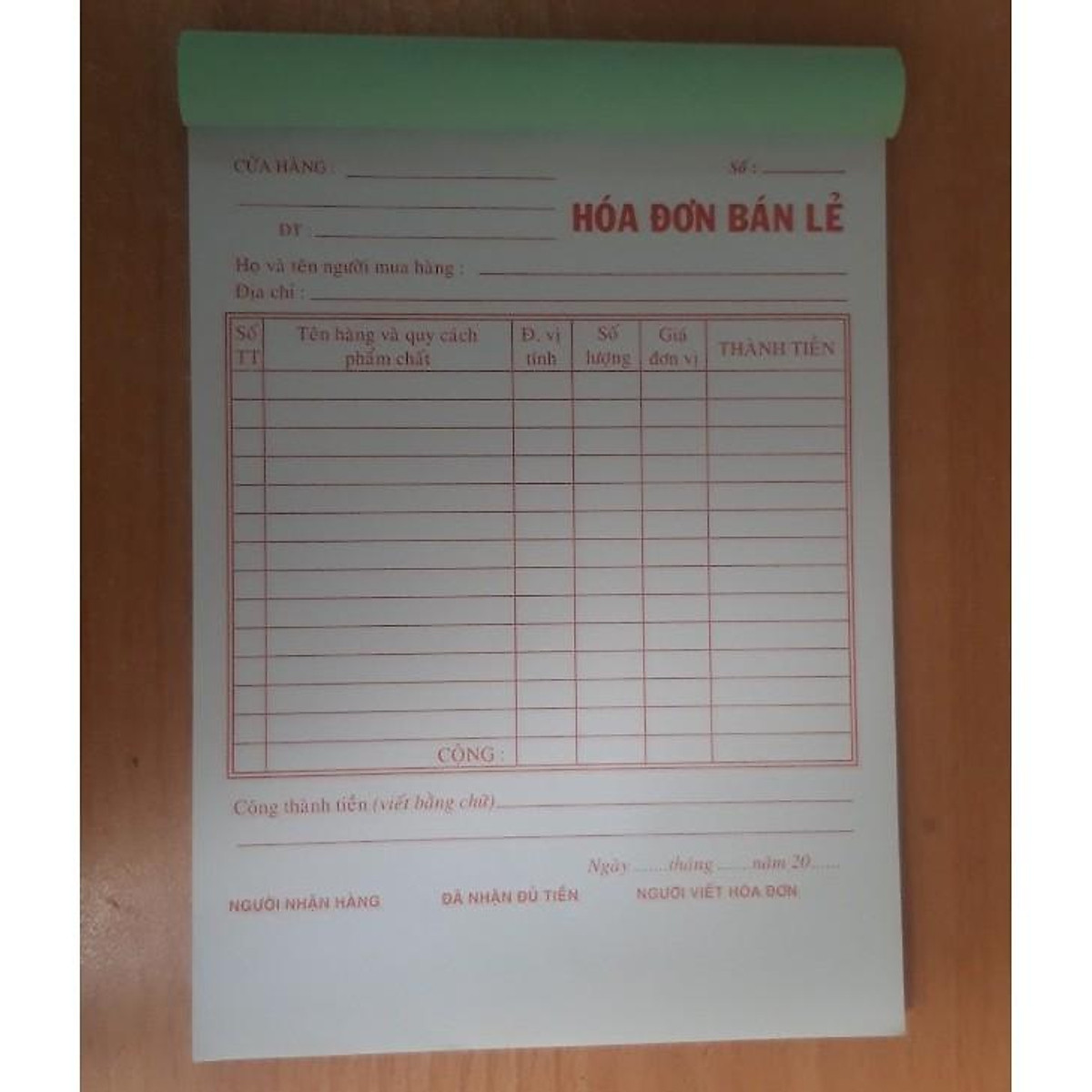 [HCM]Combo 2 cuốn hóa đơn bán lẻ A5 dày