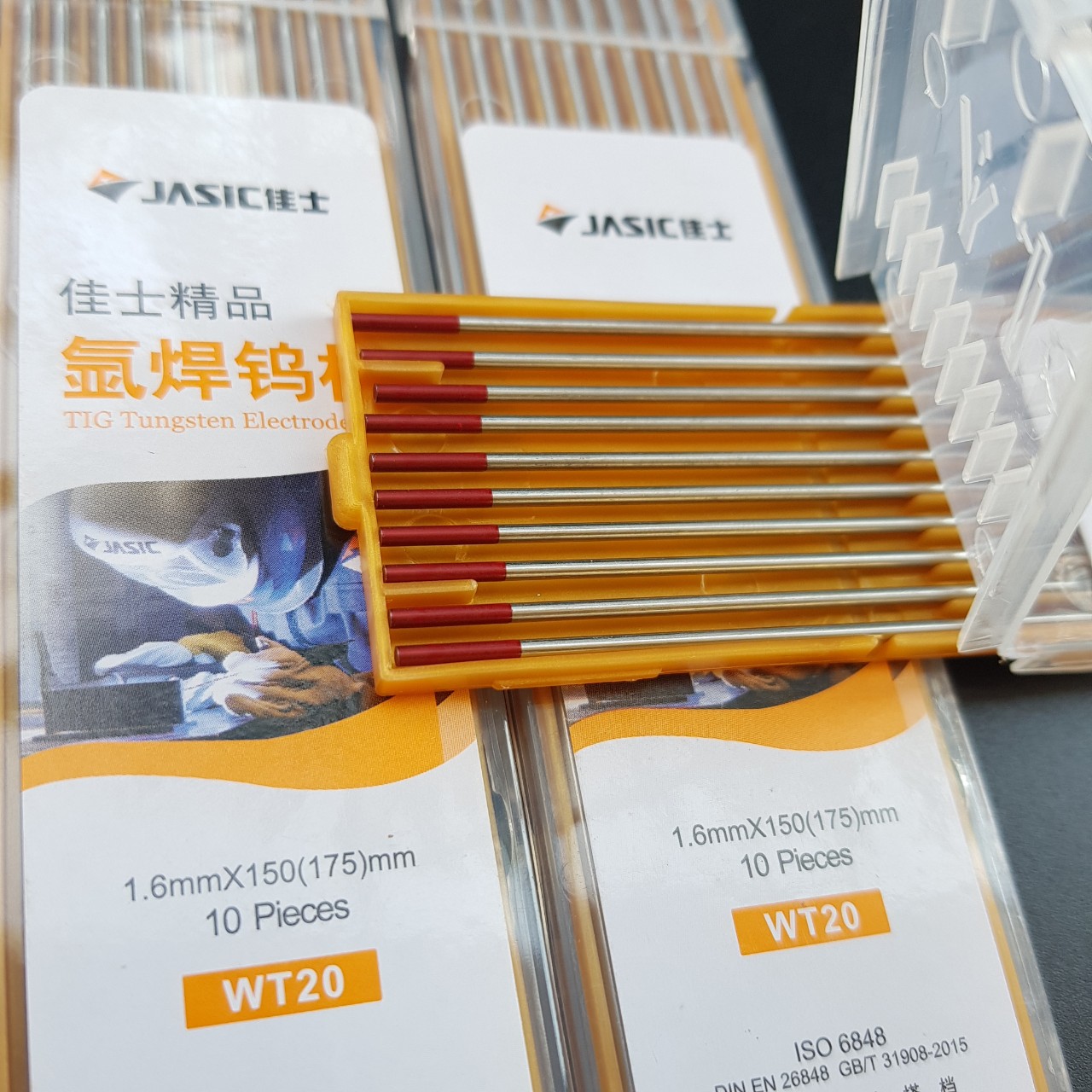 Kim hàn tig đầu đỏ 1.6*150 đẹp hãng JASIC