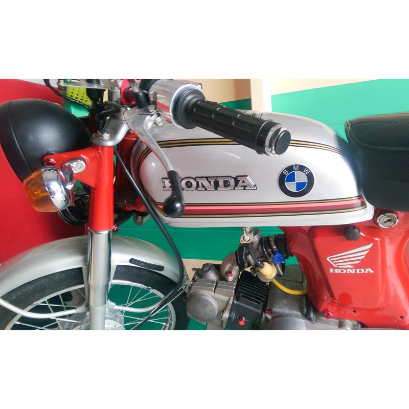 Bộ 2 logo tròn BMW nhôm 5.5cm Phẳng