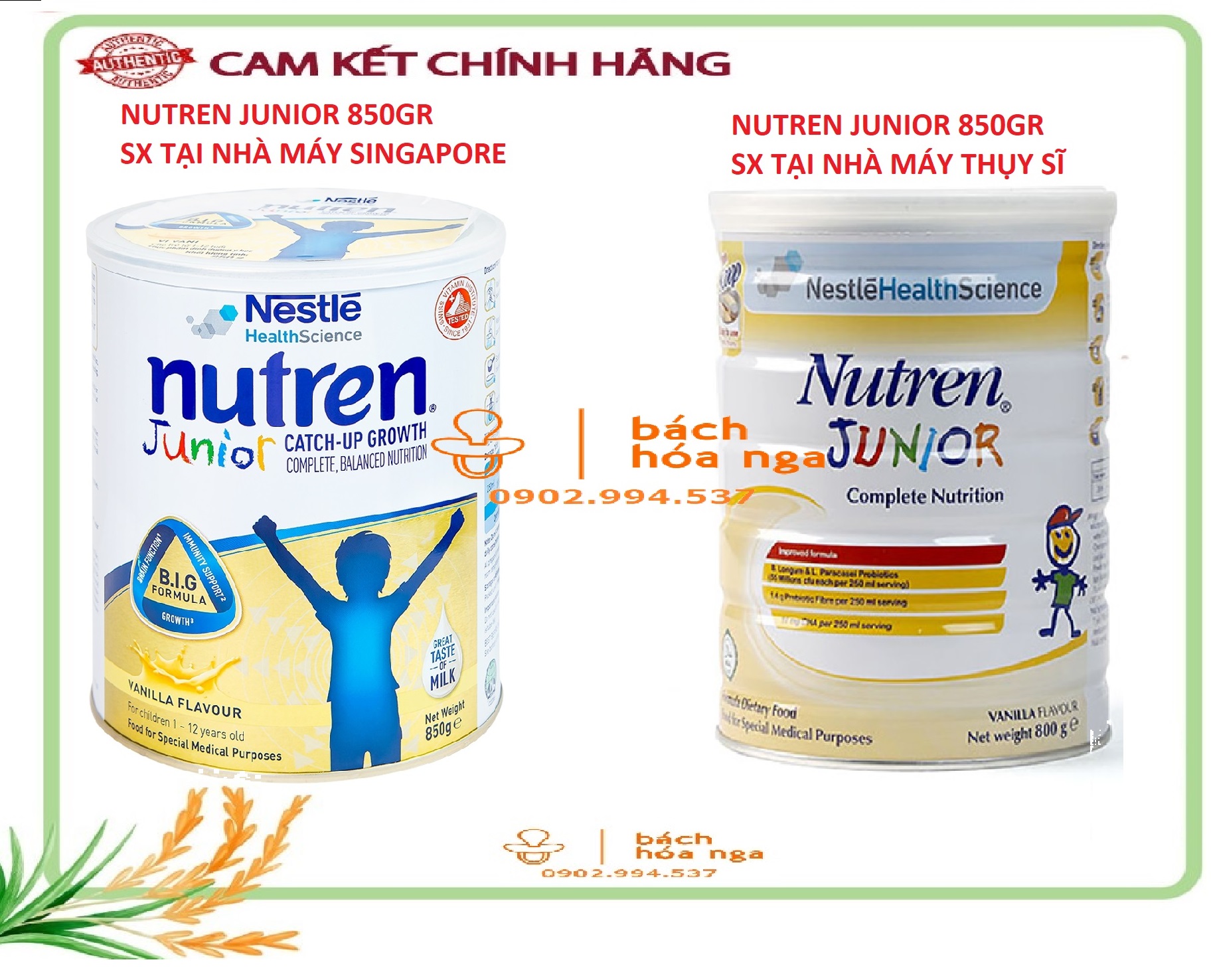 Nutren Junior 800g-850g milk (1-10 years old)
