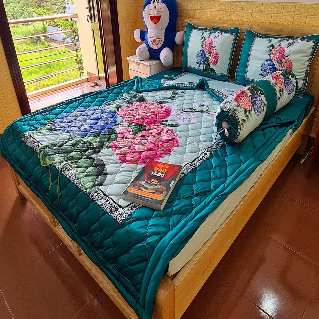 [HCM]BỘ DRAP THUN Ý 5D 4 MÓN 1M6X2M & 1M8X2M TY29