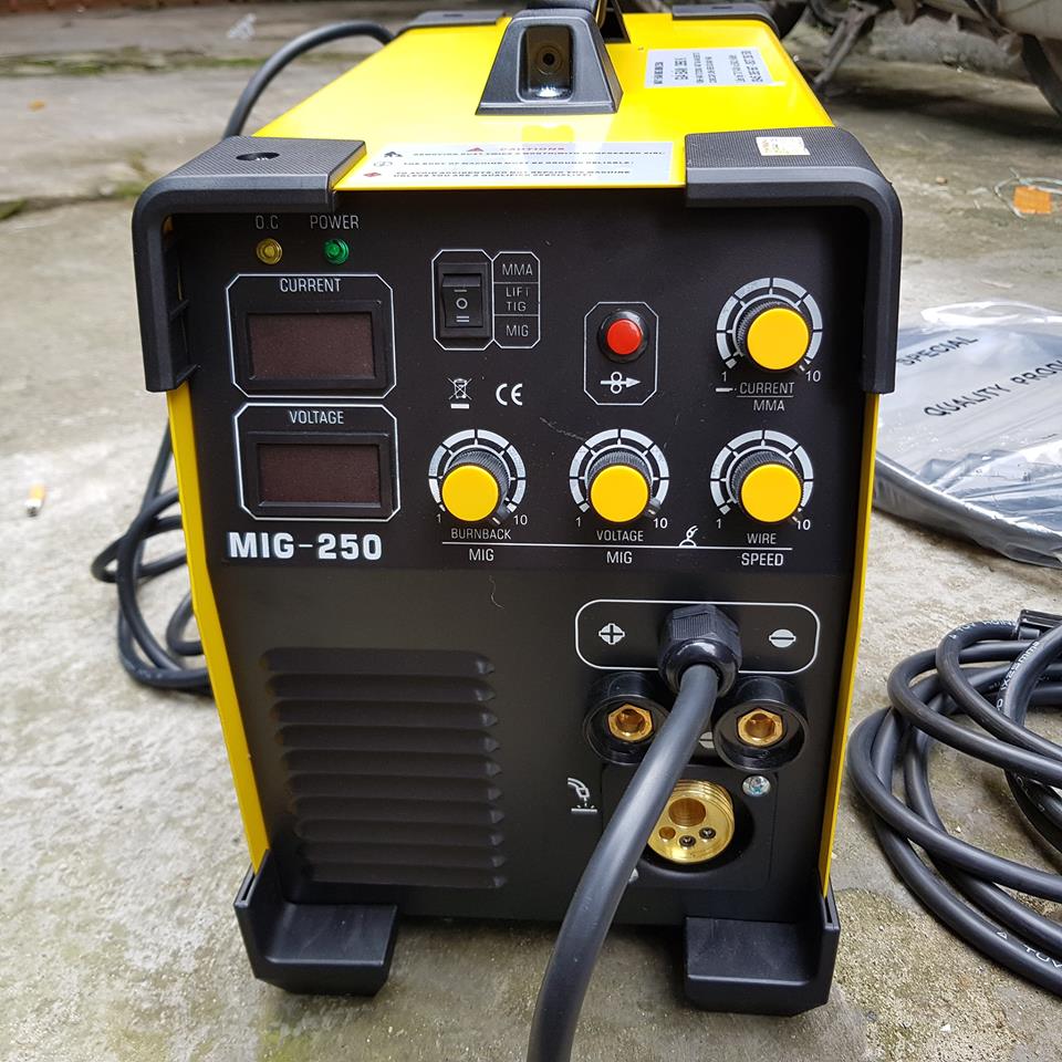 Máy hàn Mig mini 250A không dùng khí (tặng cuộn dây lõi thuốc)