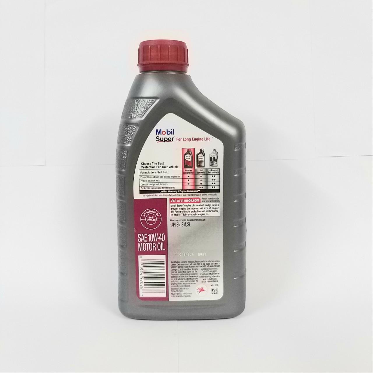 [HCM]Nhớt Mobil Super 5000 SAE 10W40 1L