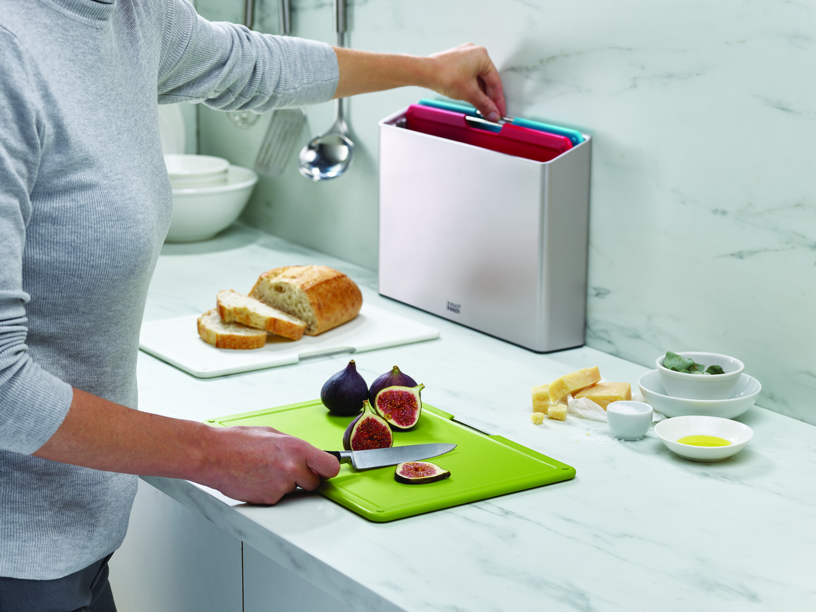 Joseph Joseph Folio Silver Large Premium Cutting Board Set - 002096