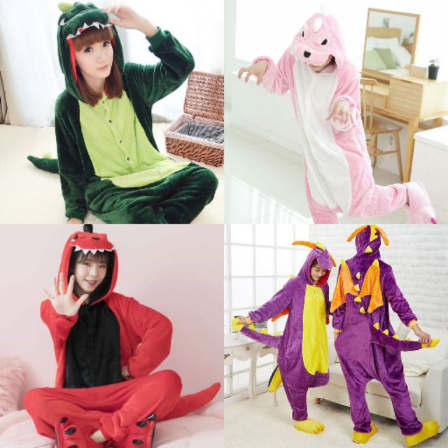 Bộ quần áo khủng long ( chọn màu ib)