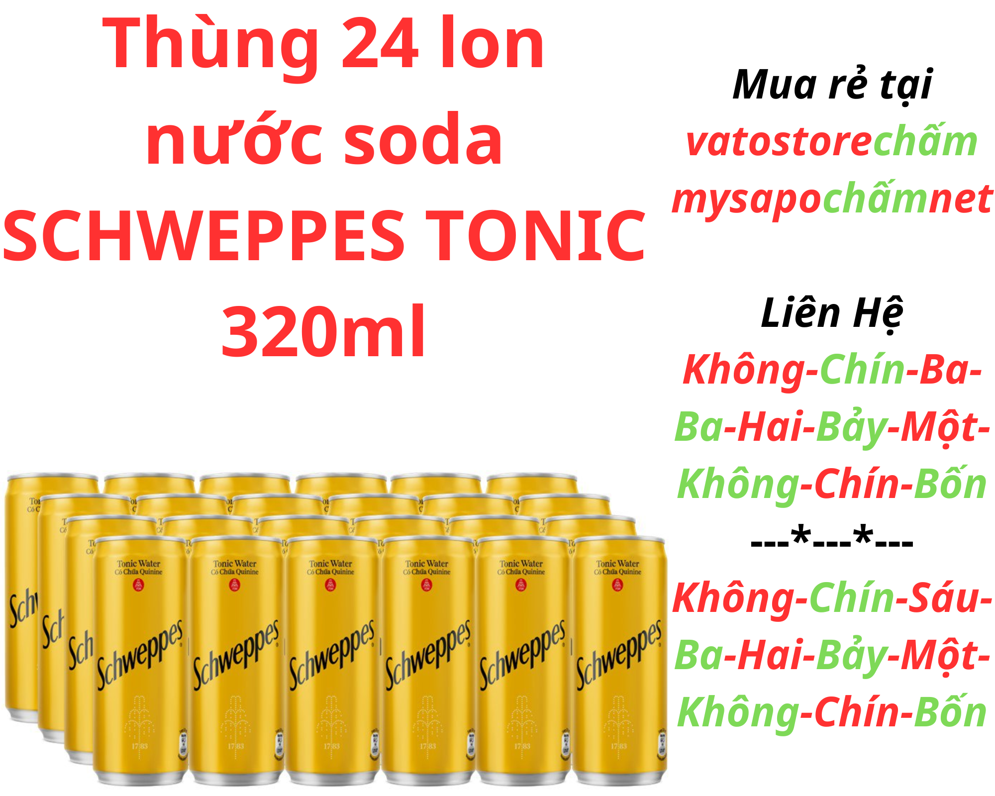 Nước soda SCHWEPPES tonic lon 320ml