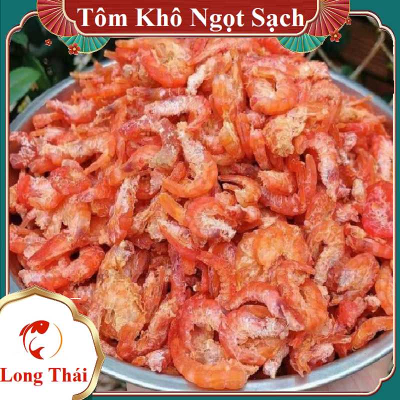 TÔM ĐẤT KHÔ CÀ MAU SẠCH NGỌT  MÀU SẶC TỰ NHIÊN KHÔNG TẨM MÀU ĐỎ HOÁ HỌC - Long Thái