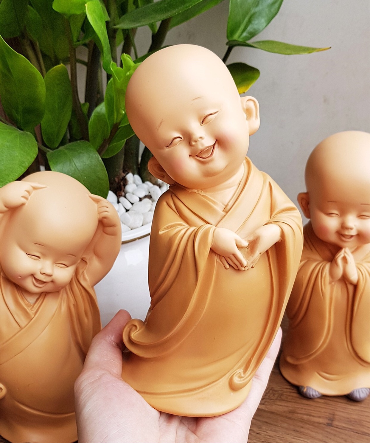 Bộ 3 chú tiểu vàng 16,5cm
