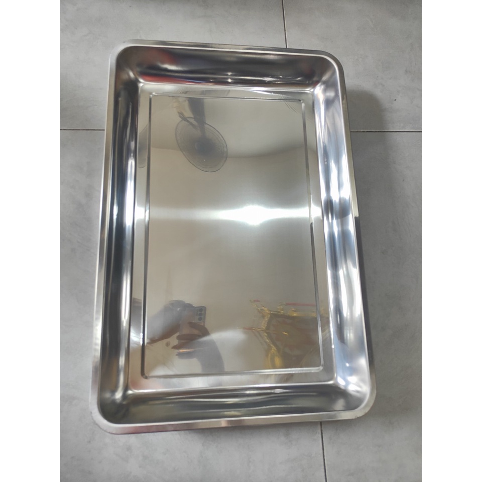 Khay Sâu Inox Dùng Bưng Bê / Đựng Thức Ăn