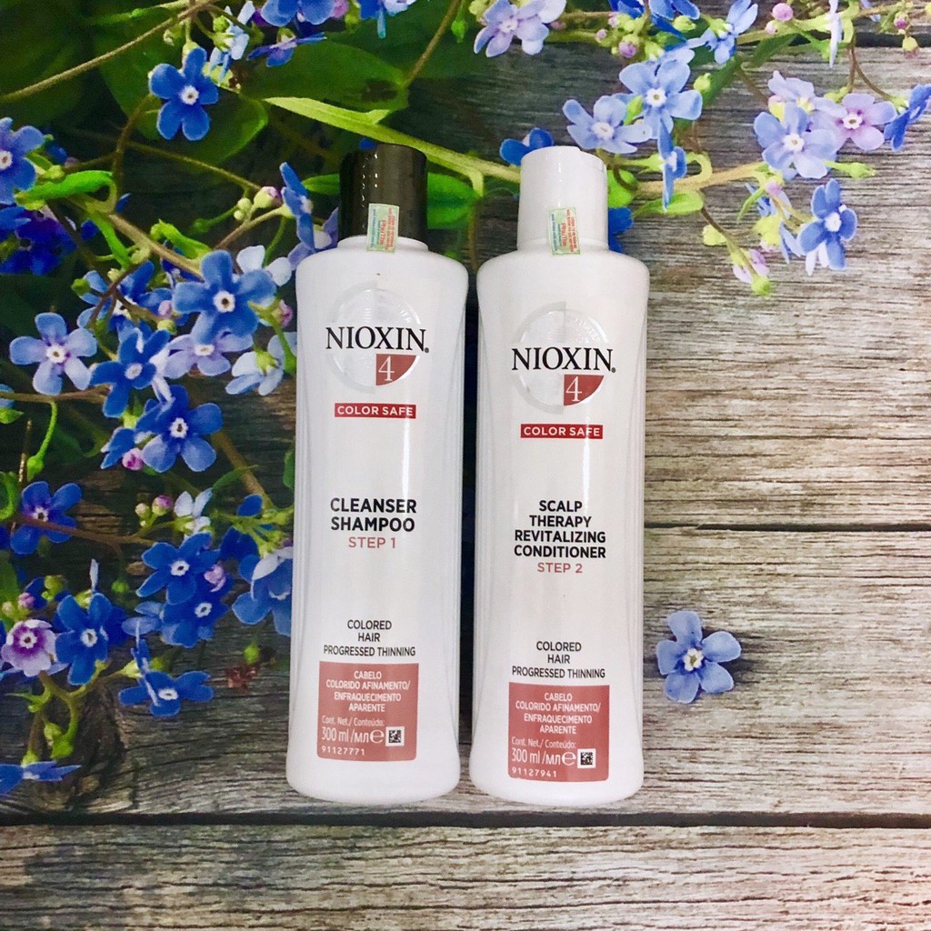 NIOXIN 4 Shampoo and Conditioner Set For Colored, Thin and Loose Hair 300ML