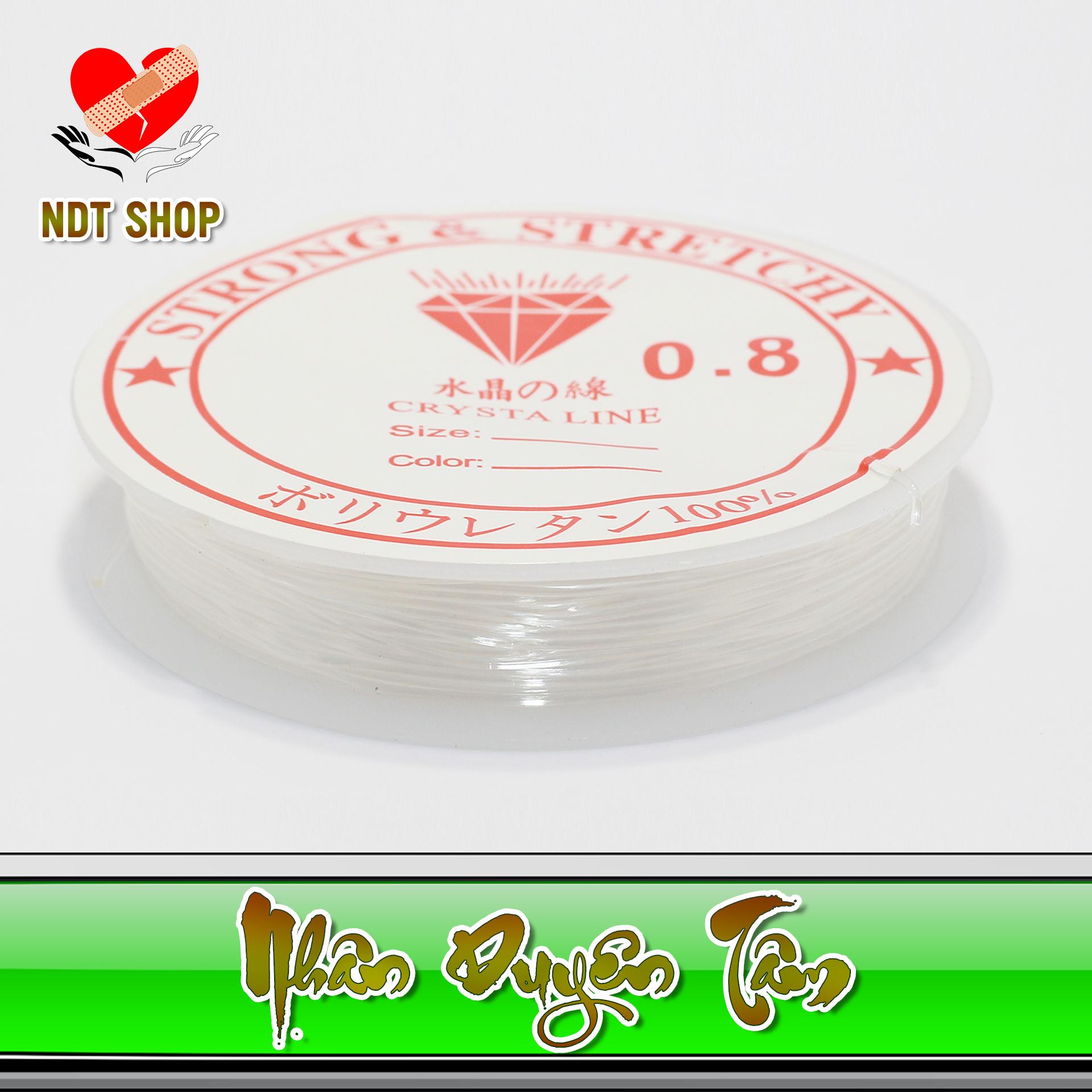 [HCM]Bộ 5 cuộn dây cước xâu chuỗi 0.8mm (màu trắng)