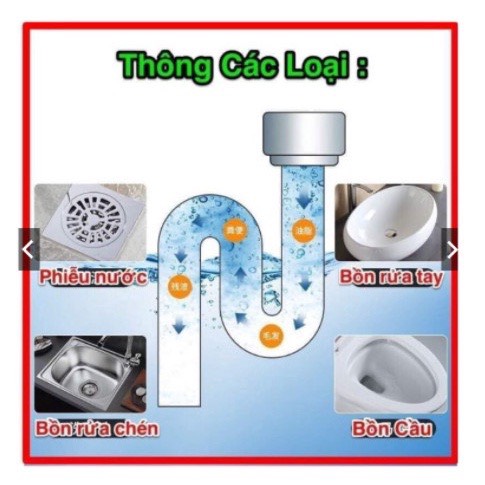 bột thông cống tắc ngẽn bồn cầu cực mạnh
