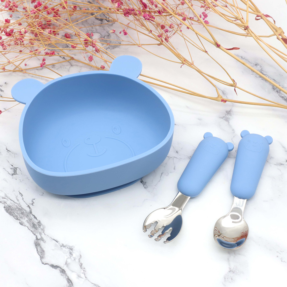 Bát ăn dặm cho bé silicon chống đổ cho bé ăn dặm