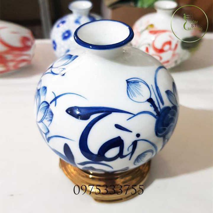 Bình Hút Tài Lộc Gốm Sứ Bát Tràng