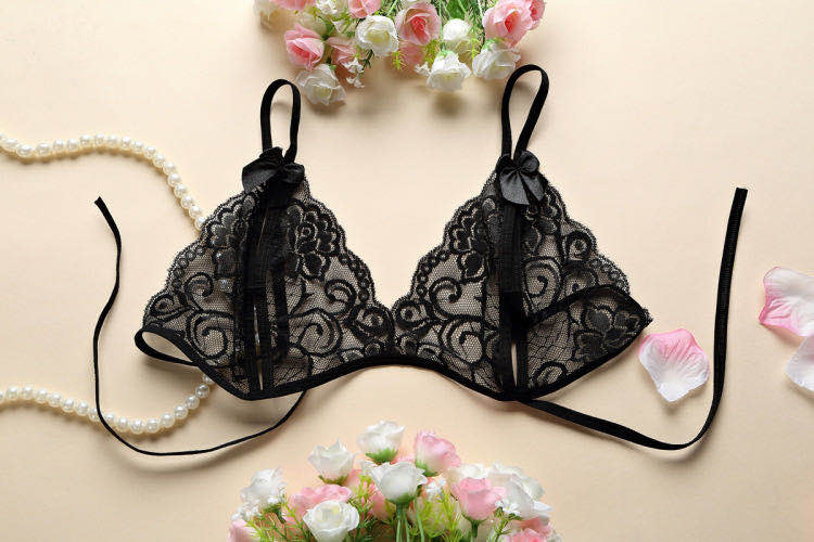 Đồ bikini nữ 2 mảnh sexy tam giác basic màu đen quyến rũ
