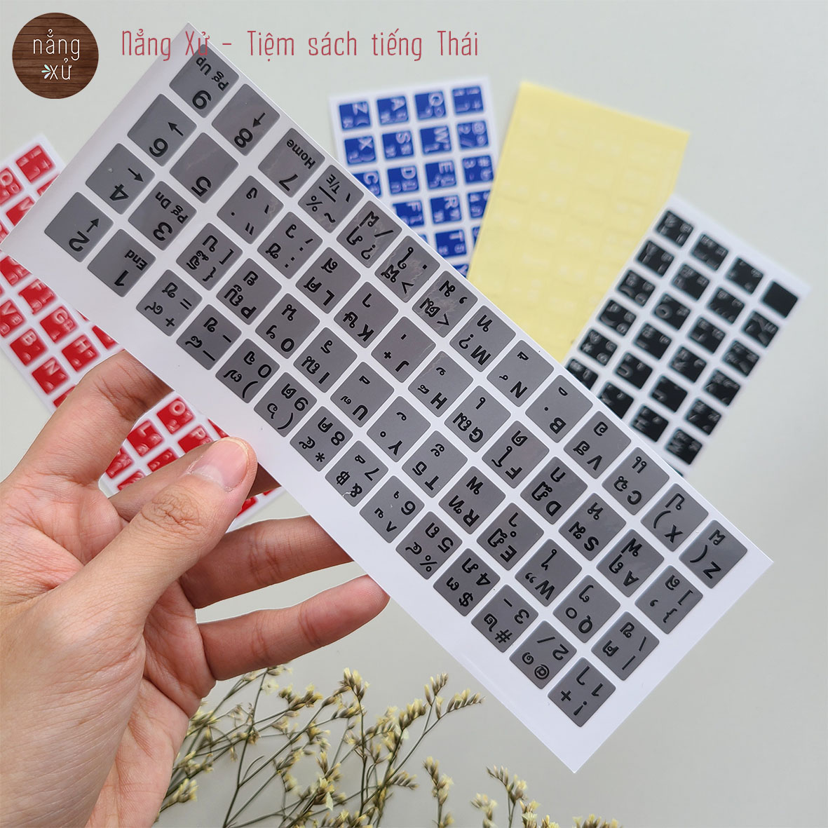 Sticker dán bàn phím tiếng Thái