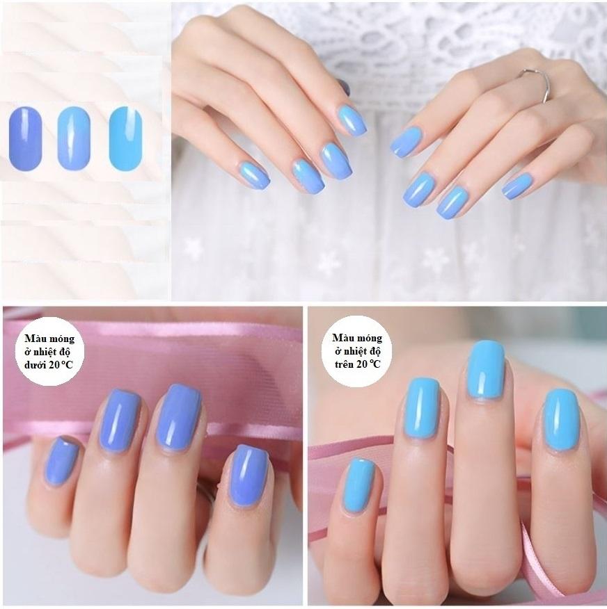 Sơn móng tay biến đổi màu, màu Xanh Dương
