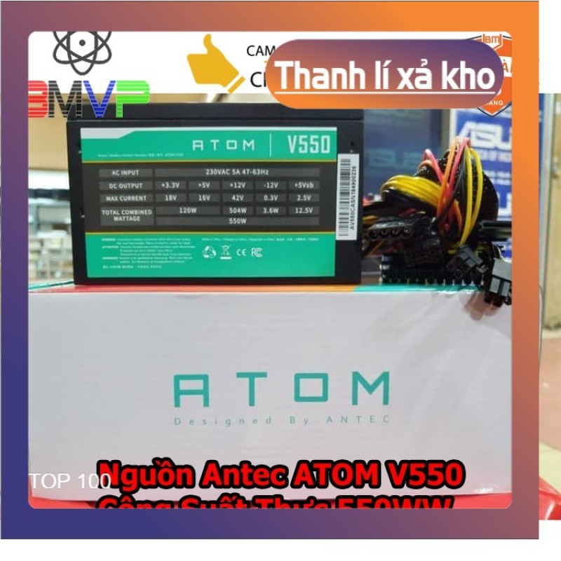 Bảng giá Nguồn Máy Tính Antec ATOM V550 - Công Suất Thực 550W - Hàng chính hãng Phong Vũ