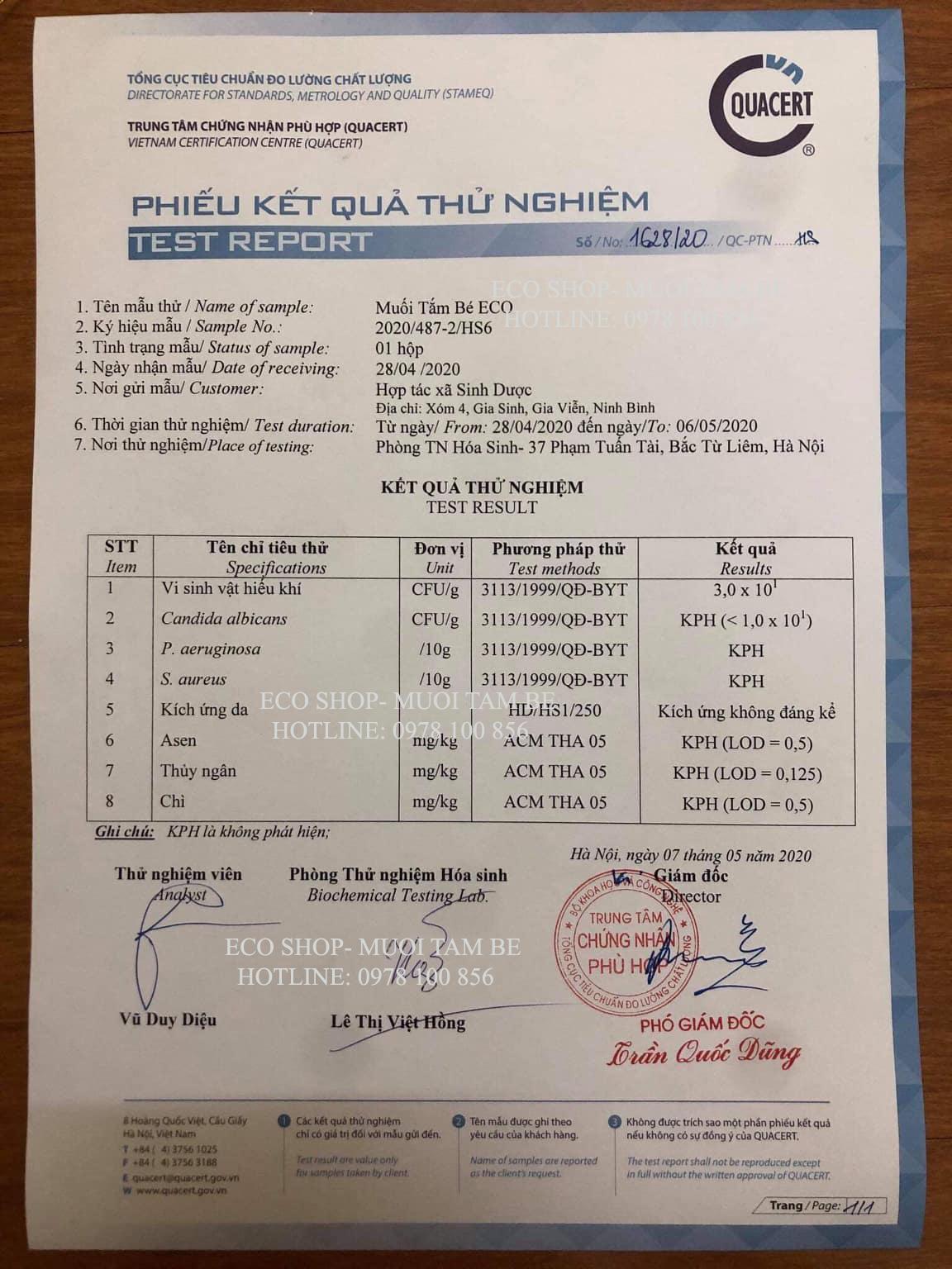 [HCM]MUỐI TẮM BÉ ECO 200gr