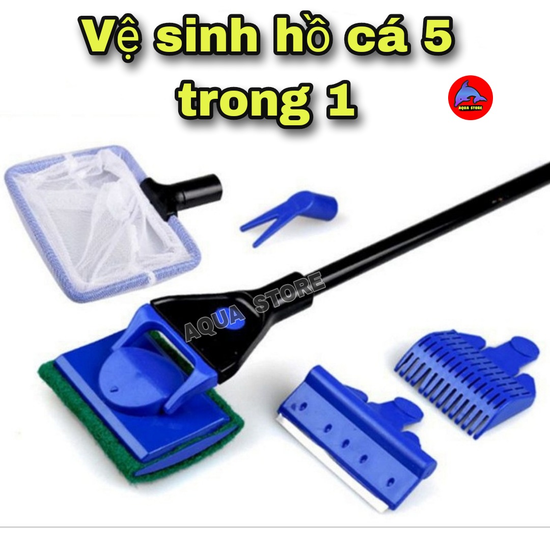 Trọn bộ dụng cụ dọn vệ sinh hồ Cá Cảnh 5 trong 1