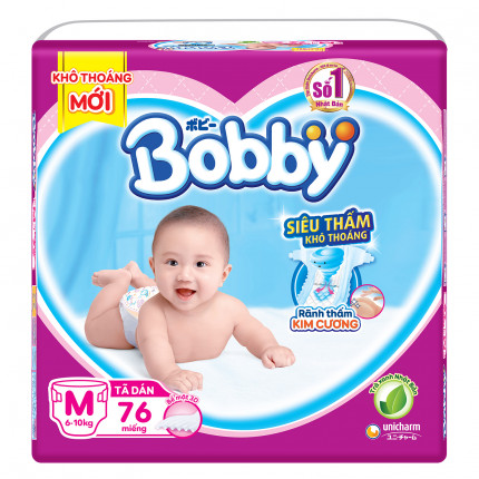 Tả dán Bobby NB1/NB2/S56/M76/L68/XL62/XXL56(M74,L68 tặng 8 miếng)