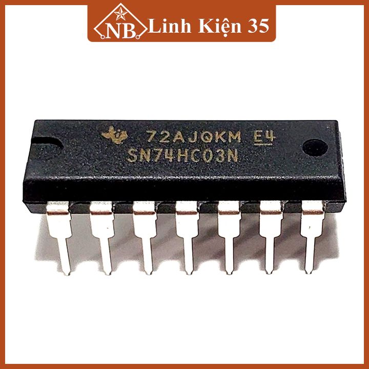 IC logic 74HC03 2-Input NAND DIP14