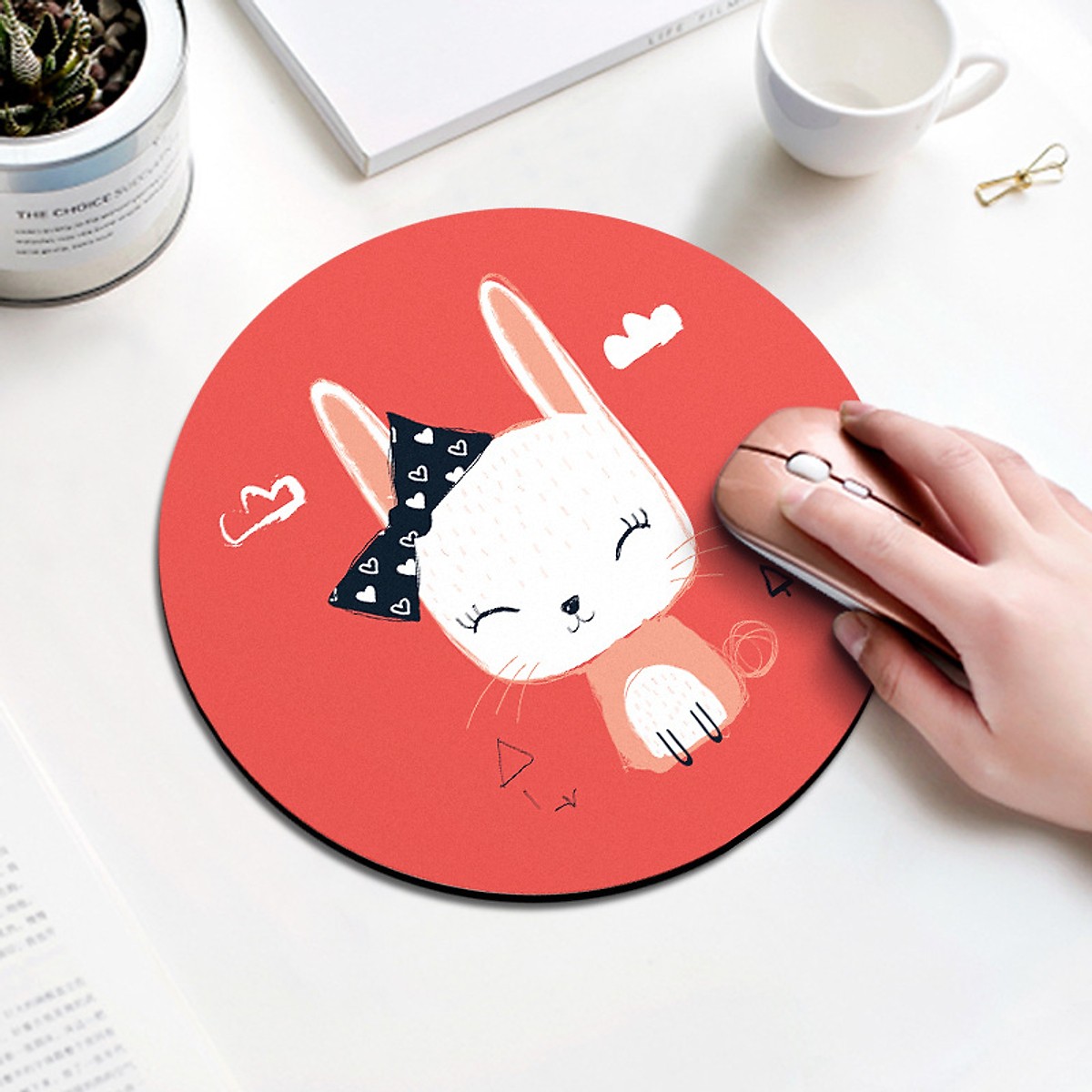 Miếng lót chuột dễ thương hình tròn 20 x 20cm