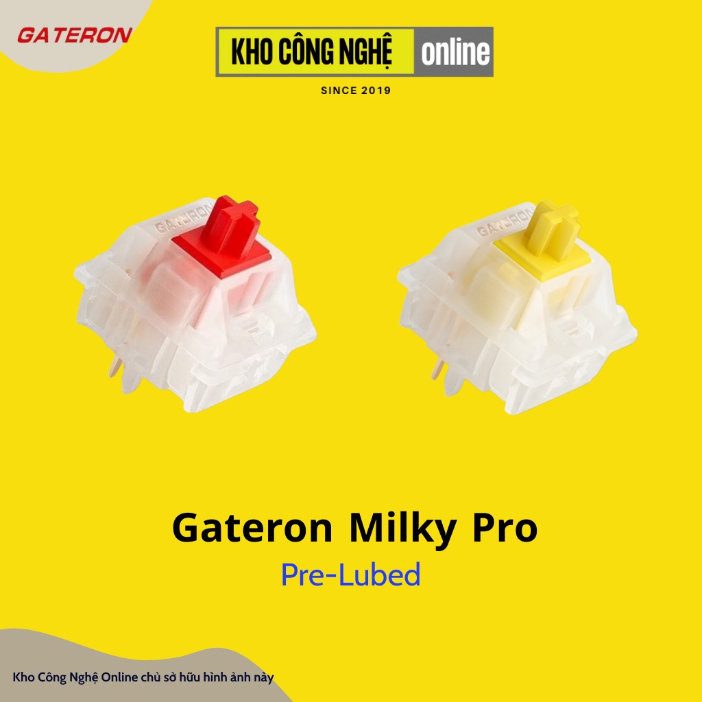 Công tắc bàn phím Switch Gateron Milky Yellow Pro dùng cho bàn phím cơ