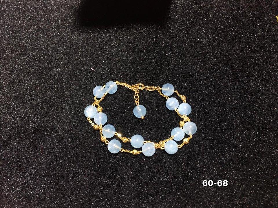 lắc tay nữ hạt đá thiên nhiên vàng tây có hóa đơn bảo hành tiệm