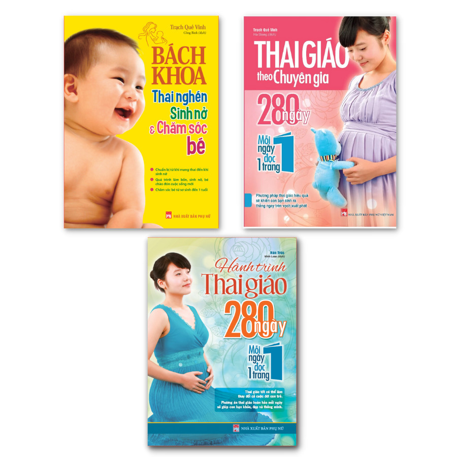 Sách Combo Bách Khoa Thai Nghén + Hành Trình Thai Giáo + Thai Giáo Theo