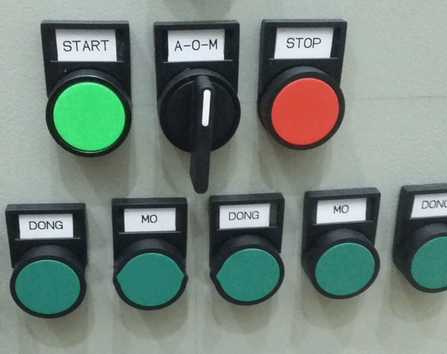 Mác ghi tên đèn báo, nút nhấn phi 22 - Bịch 100cái