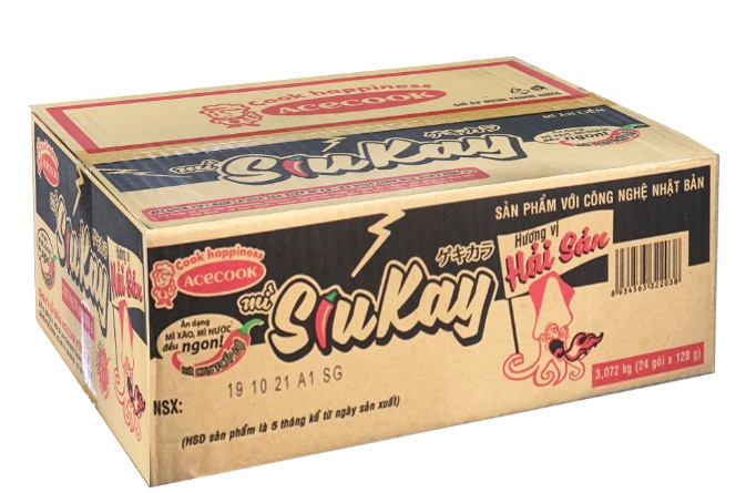 ( Thùng 24 gói ) Mì SiuKay Hải Sản 128gr