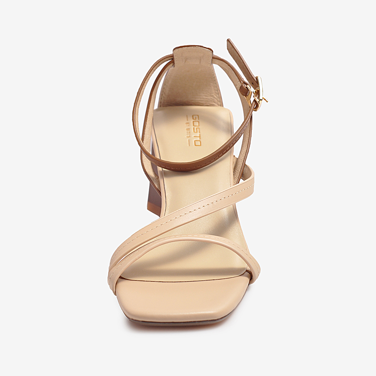 [Voucher giảm 12% tối đa 80k đơn 500k]Sandal Cao Gót Nữ Gosto GFW019100NAU (Nâu)