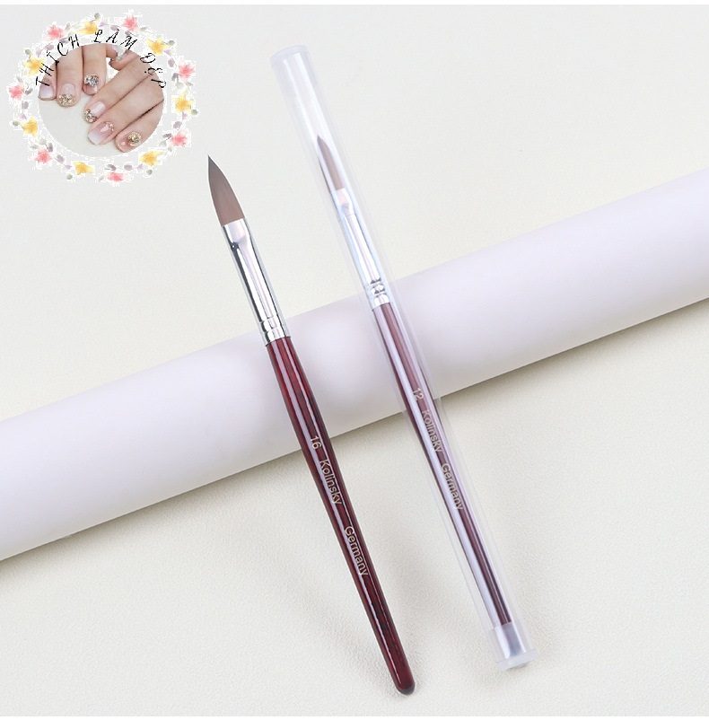Cọ Đắp Bột Nail Size 16 Cán Gỗ Kolinsky Germany