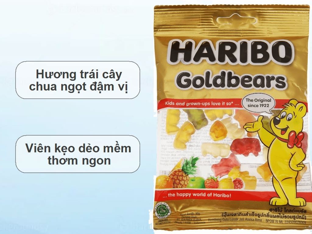 KẸO DẺO HARIBO 80GR  ĐỦ LOẠI 90446