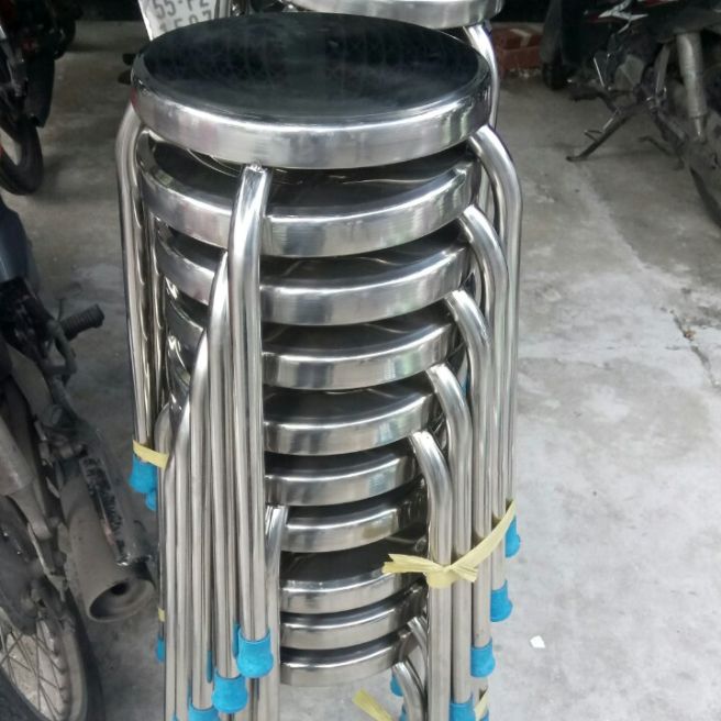 [HCM]ghế đẩu inox mặt ghế to 30cm