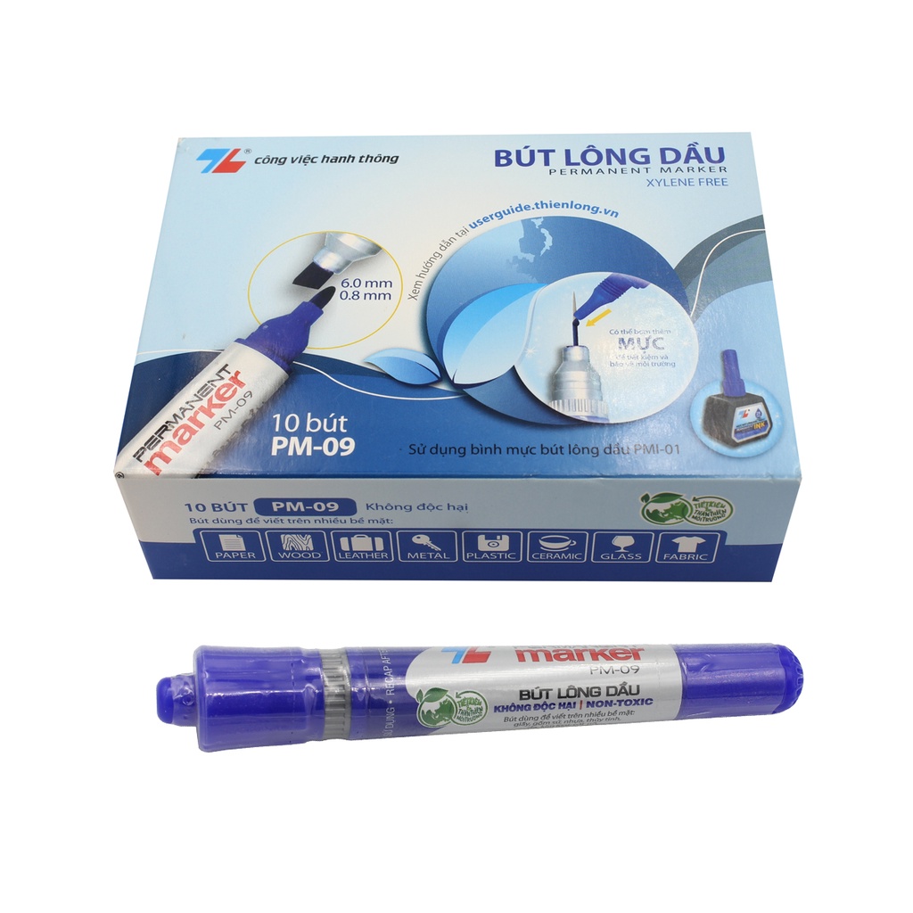 Bút lông dầu Thiên Long PM09 [Hộp 10 cây] THIỆN PHƯỚC