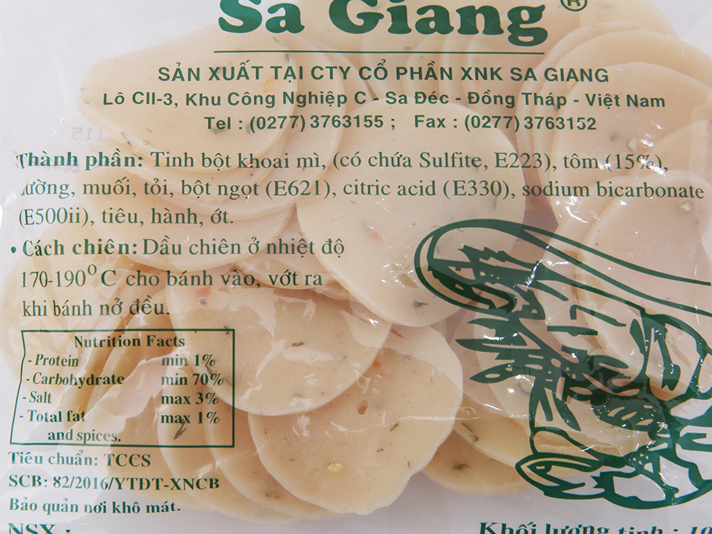 Bánh phồng tôm Sa Giang 100g