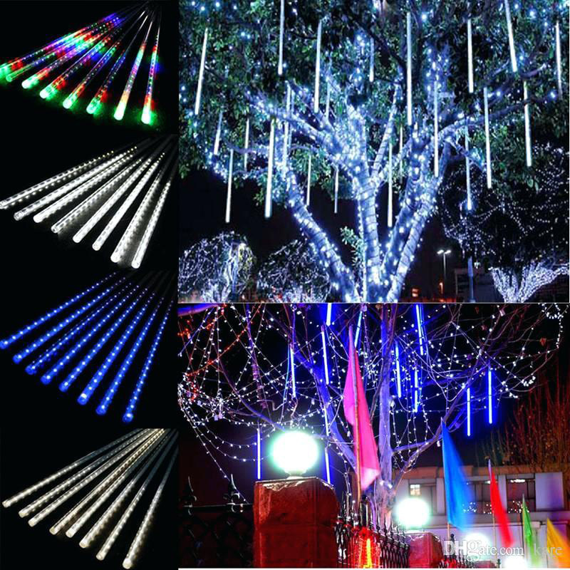 Bộ đèn led sao băng chùm 8 cây, chiều dài 50cm (cắm điện)