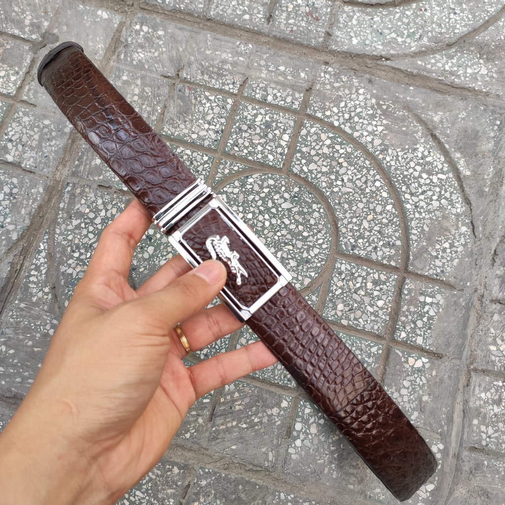 [FREE SHIP] Thắt Lưng Da Cá Sấu [DA HÔNG CÁ SẤU RẤT ĐẸP VÀ MỀM] Kích Thước 3.5 x 120cm Dễ Sử Dụng!