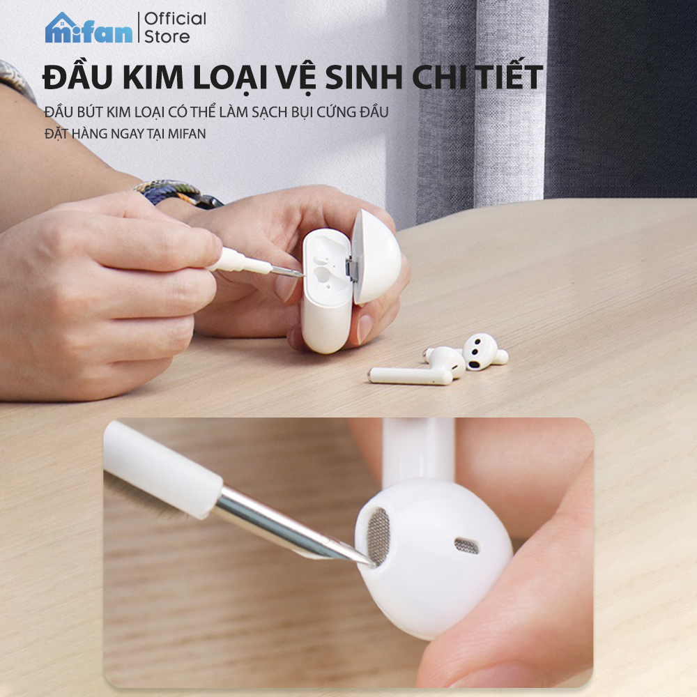 Bộ dụng cụ vệ sinh tai nghe bluetooth, điện thoại, ipad, máy tính, laptop đa năng 8 trong 1 cao cấp Mifan Q6X 2023 - Thiết kế thông minh, nhỏ gọn, tiện lợi, bền bỉ