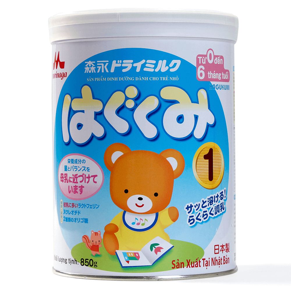 Sữa Morinaga Hagukumi số 1 850g (0 - 6 tháng)