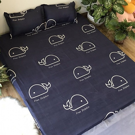 Set 3 Món Ga Gối Poly Mẫu Cá Dolphin
