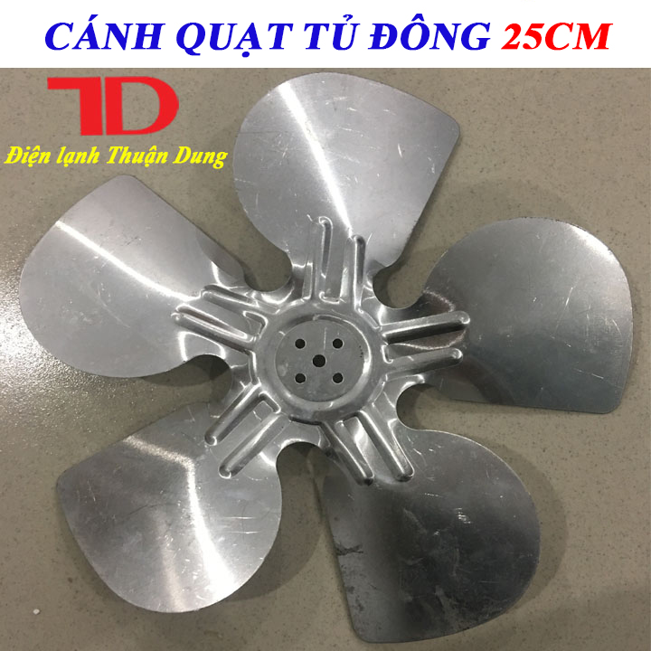 Cánh quạt tủ đông 25cm, cánh quạt nhôm tản nhiệt - Điện Lạnh Thuận Dung