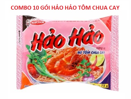 COMBO 10 gói mì Tôm chua cay 75g Hảo Hảo (Acecook)