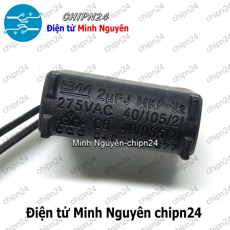 [1 con] (N70) Tụ bếp từ Đứng 2uF 275V AC 400V DC - HH006450